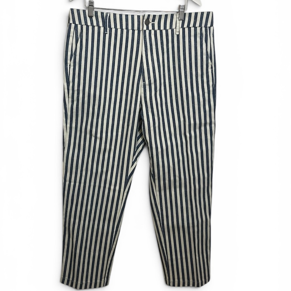 torrid Navy and White Vertical Stripe Chinos